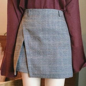 Plaid A-Line Miniskirt